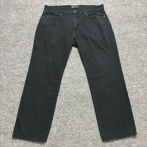 GAP Denim Mens Straight‎ Leg Jeans Size 36x30 Black Casual Stretch Mid Rise
